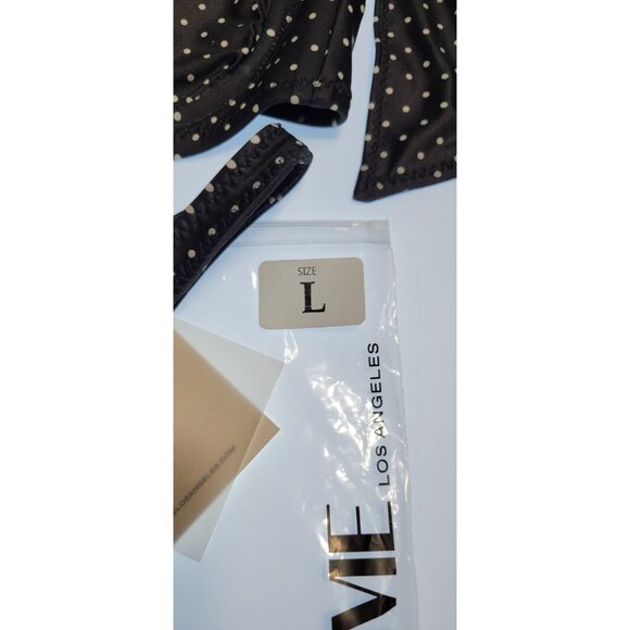 SAME LOS ANGELES 2 PC BIKINY WOMENS The Lady Bra Polka Dot Bottom High Weist L - Picture 3 of 10